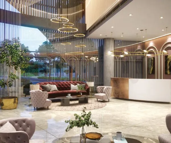 Modern living room with TV unit